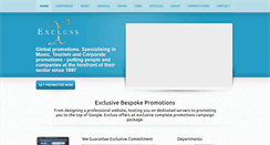 Desktop Screenshot of excluss.com